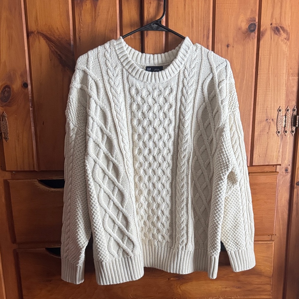 GAP 100% Cotton Oversized Cable Knit Sweater